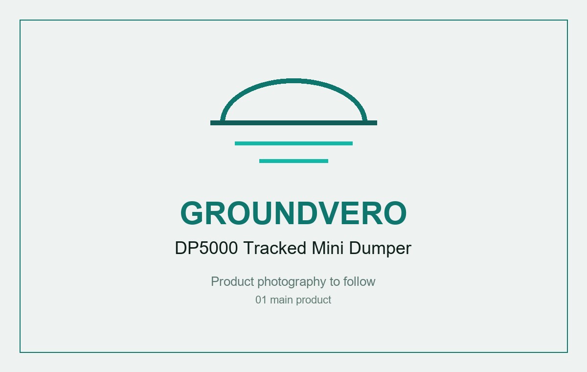 GroundVero DP5000 500 kg Tracked Mini Dumper